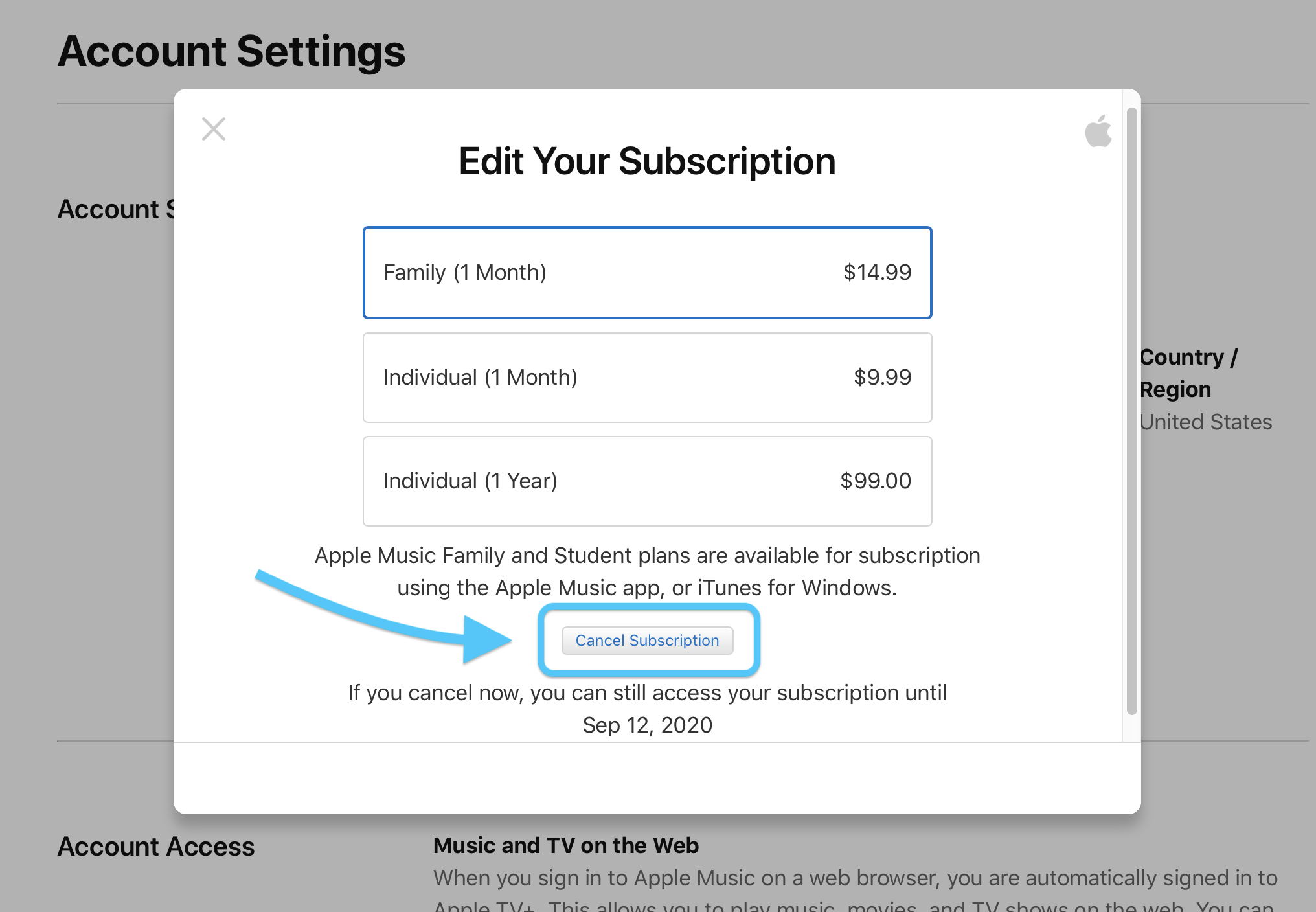 Cancel subscriptions on iphone